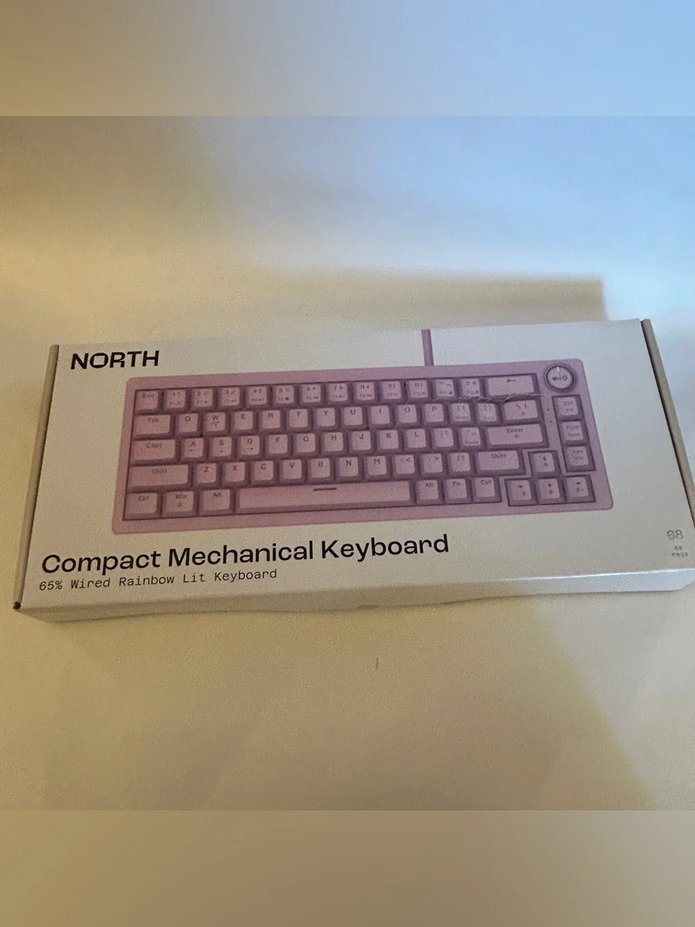 Compact Mechanical Keyboard 65% Wired RGB Rainbow Backlit Gaming Keyboard Purple